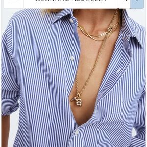 Roxanne Assoulin Gold Charm Necklace Initial: C